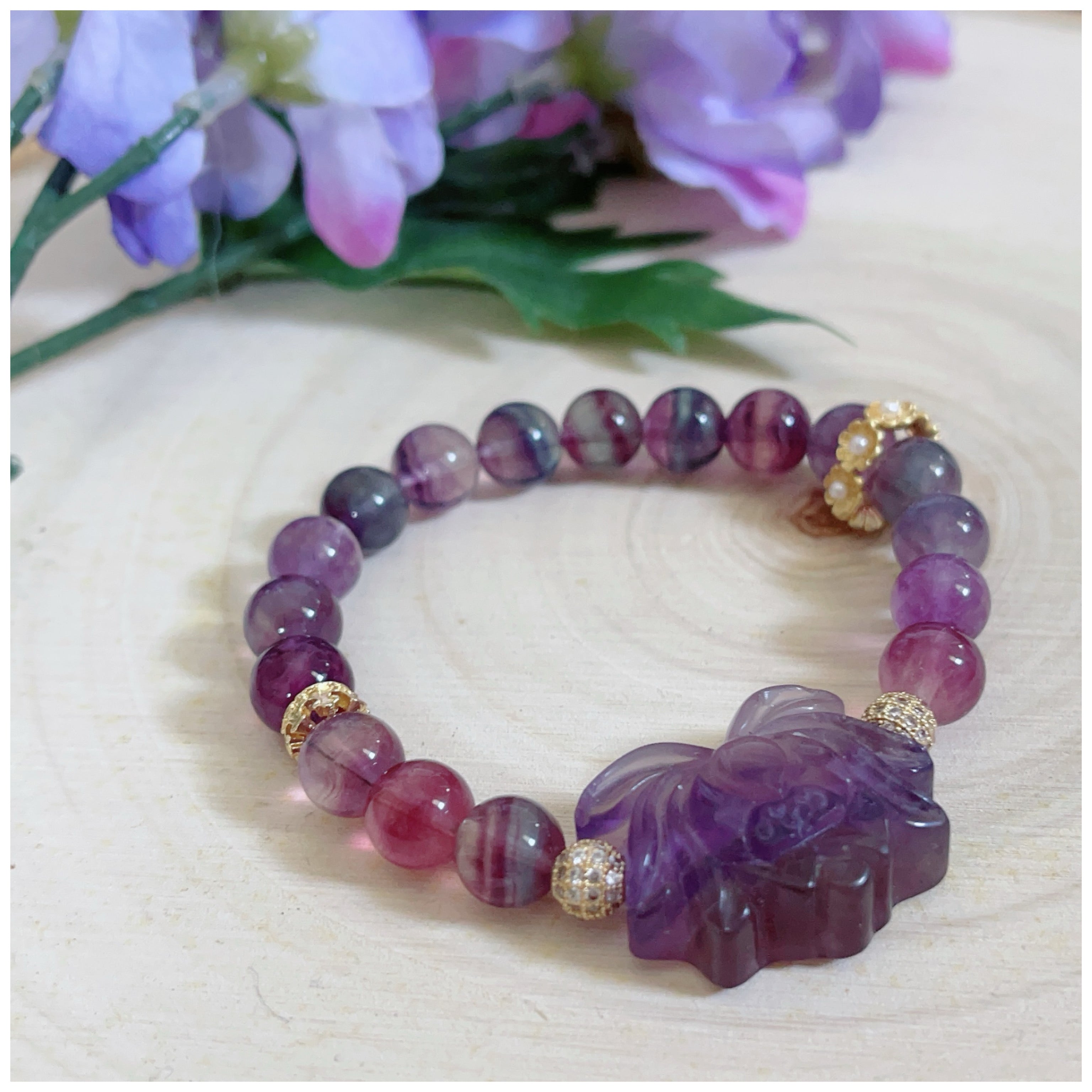 Rainbow fluorite – beads_koolbybel